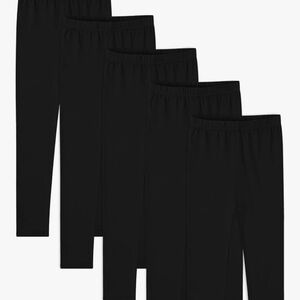 Kids Black Leggings - 5 Pack